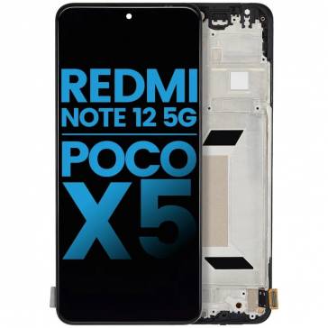 Display cu touchscreen si rama Xiaomi Redmi Note 12 5G Negru INCELL