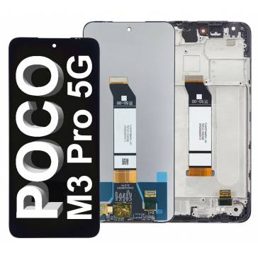 Display cu touchscreen si rama Xiaomi Poco M3 Pro 5G Negru OEM