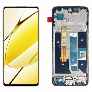 Display cu touchscreen si rama Realme 11 5G Negru OEM