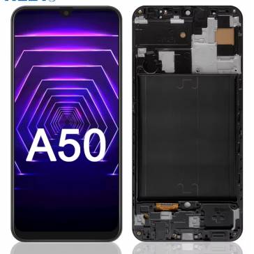 Display cu touchscreen si rama Samsung Galaxy A50 A505F INCELL Negru