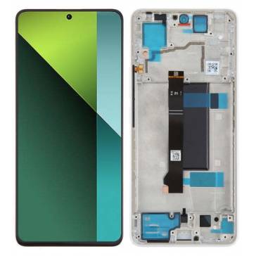 Display cu touchscreen si rama Xiaomi Redmi Note 13 Pro 5G Alb OEM