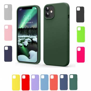 Husa Liquid Silicone Apple iPhone 12 Pro Verde Deschis