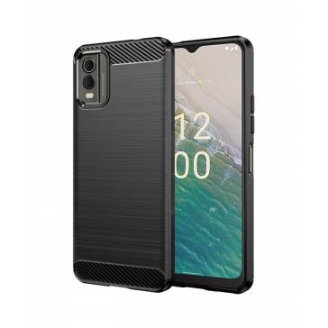 Husa Carbon Fiber Silicone Nokia C32 Black
