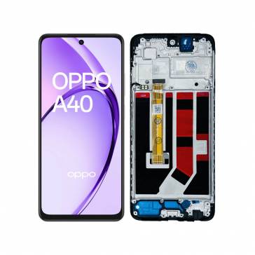 Display cu touchscreen si rama Oppo A40 Negru OEM