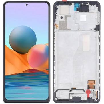 Display cu touchscreen si rama Xiaomi Redmi Note 10 Pro Negru INCELL