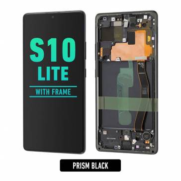 Display cu touchscreen si rama Samsung Galaxy S10 Lite Negru OLED