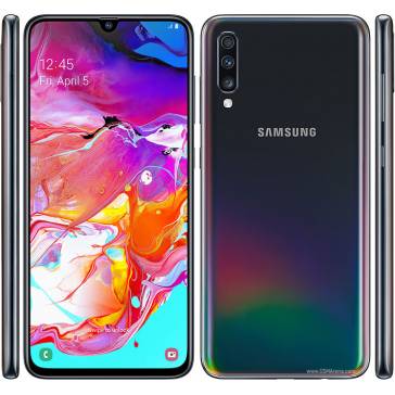 Capac Baterie pentru Samsung Galaxy A70, SM A705F Negru cu Geam Camera