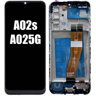 Display cu touchscreen si rama Samsung A02S A025F Negru