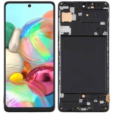 Display cu touchscreen si rama Samsung Galaxy A71 A715F Negru INCELL