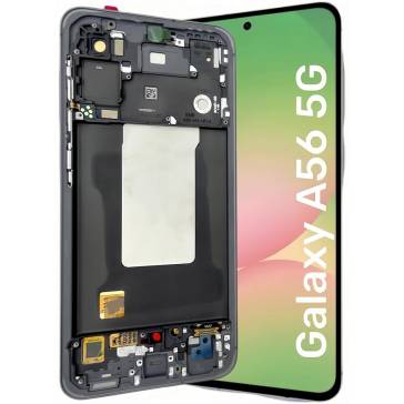 Display cu touchscreen si rama Samsung Galaxy A56 A566 OLED Argintiu