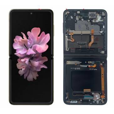 Display cu touchscreen si rama Samsung Galaxy Z Flip 5G F707 Negru OEM