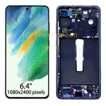 Display cu touchscreen si rama Samsung Galaxy S21 FE Negru OLED