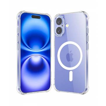 Husa Techsuit Shockproof Clear Silicone MagSafe iPhone 16 Clear