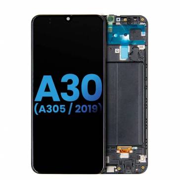 Display cu touchscreen si rama Samsung Galaxy A30 A305F INCELL Negru
