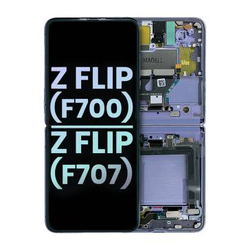 Display cu touchscreen si rama Samsung Galaxy Z Flip 4G F700 Negru Service Pack