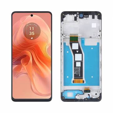 Display cu touchscreen si rama Motorola Moto G04s Negru OEM