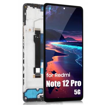 Display cu touchscreen si rama Xiaomi Redmi Note 12 Pro 5G Negru INCELL