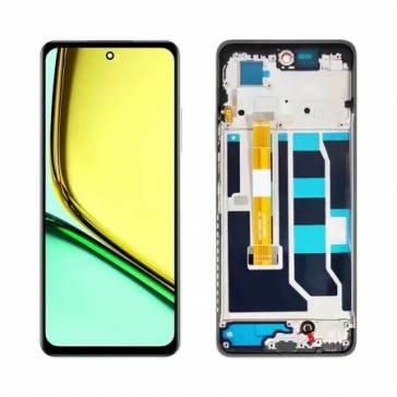 Display cu touchscreen si rama Realme C65 4G Negru OEM