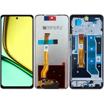 Display cu touchscreen si rama Realme C67 4G Negru OEM