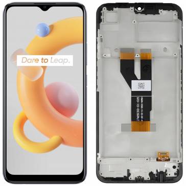 Display cu touchscreen si rama Realme C11 2021 Negru OEM