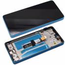 Display cu touchscreen si rama Motorola Moto G75 Albastru Service Pack