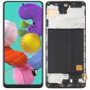 Display cu touchscreen si rama Samsung Galaxy A51 Negru OLED