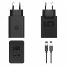 Incarcator DUAL Motorola Turbo Power MC-502 50W Service Pack Negru