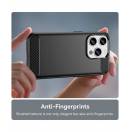 Husa Silicone Carbon Fiber Apple iPhone 15 Pro Neagra