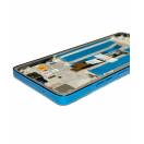 Ecran LCD Display Complet Pentru Motorola Moto G75 Cu Rama Albastru