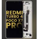 Display cu touchscreen si rama Xiaomi Redmi Turbo 4 Argintiu OEM